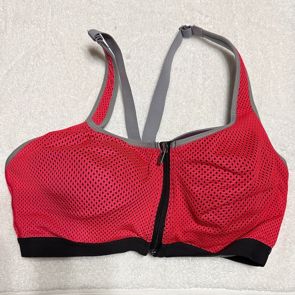 VSX Red and Gray Sports Bra